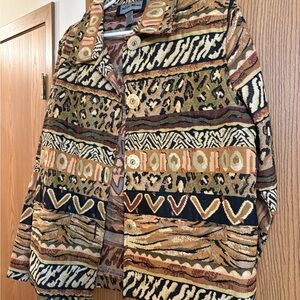 Multicolor Patterned Blazer